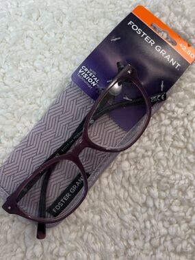 Foster Grant "Coloread" Premium Reading Glasses in Plum +2.50